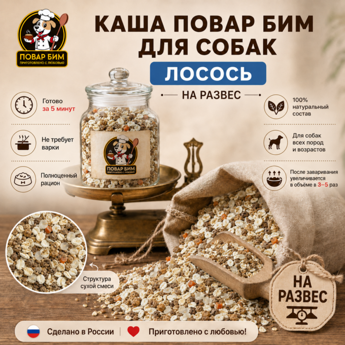 Каша Повар Бим "Лосось" на развес.